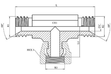 Тройник BSP 1/8" (Ш-Г-Ш)