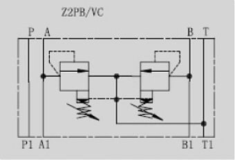Клапан предохранительный модульный CETOP 5 в канал "A и B" Z2DB10VC-1-40/315