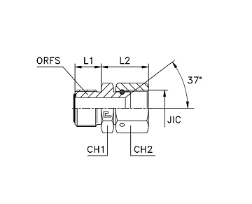 АДАПТЕР  JIC 37° (Г)  - MALE ORFS